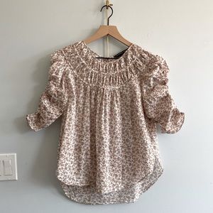 Veronica Beard Bocke Floral Blouse